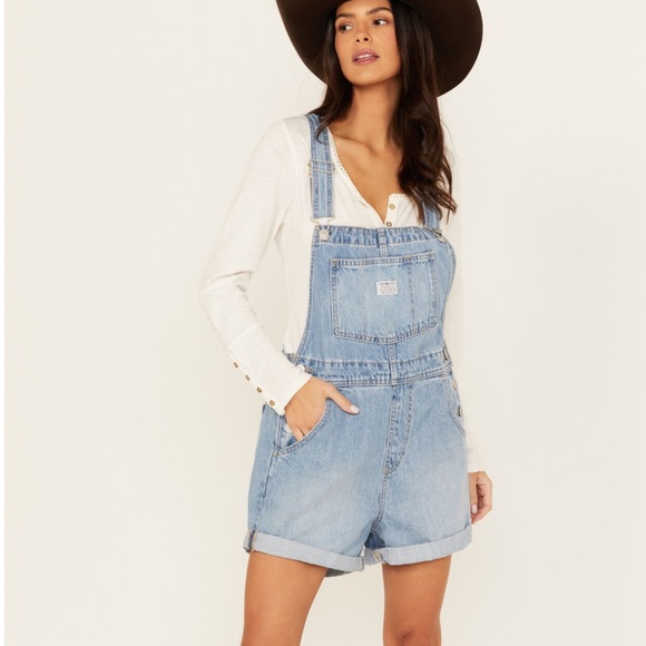 Levi's Pants - Levi Strauss & co Two Horse Brand Shortalls Rolled Hem Vintage Wash size 16